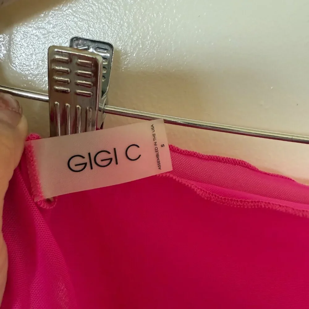 GIGI C Willa Sarong Mesh Coverup Skirt In Fuchsia Pink S​​​​